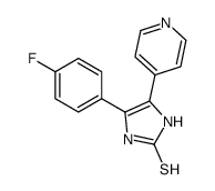 4-(4-fluorophenyl)-5-pyridin-4-yl-1,3-dihydroimidazole-2-thione结构式