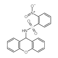 Benzenesulfonamide,2-nitro-N-9H-xanthen-9-yl- Structure