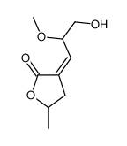 3-(3-hydroxy-2-methoxypropylidene)-5-methyloxolan-2-one结构式