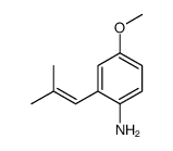Benzenamine, 4-methoxy-2-(2-methyl-1-propenyl)- (9CI) structure