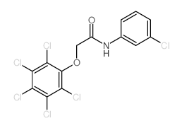 N-(3-chlorophenyl)-2-(2,3,4,5,6-pentachlorophenoxy)acetamide结构式