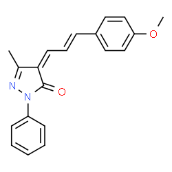 4-(3-(4-METHOXYPHENYL)PROP-2-ENYLIDENE)-3-METHYL-1-PHENYL-2-PYRAZOLIN-5-ONE structure