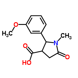 2-(3-Methoxyphenyl)-1-methyl-5-oxo-3-pyrrolidinecarboxylic acid结构式