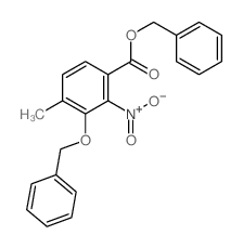 Benzoic acid,4-methyl-2-nitro-3-(phenylmethoxy)-, phenylmethyl ester结构式