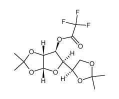 1,2:5,6-di-O-isopropylidene-3-O-trifluoroacetyl-α-D-glucofuranose结构式