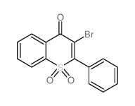 3-bromo-1,1-dioxo-2-phenyl-thiochromen-4-one结构式