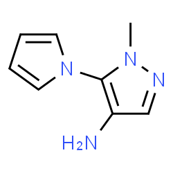 1H-Pyrazol-4-amine,1-methyl-5-(1H-pyrrol-1-yl)-(9CI) structure