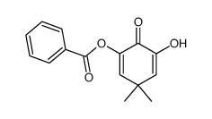 2-Benzoyloxy-6-hydroxy-4,4-dimethyl-2,5-cyclohexadien-1-on Structure