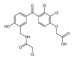 2,3-dichloro-4-[3-[(2-chloroacetamido)methyl]-4-hydroxybenzoyl]phenoxyacetic acid结构式