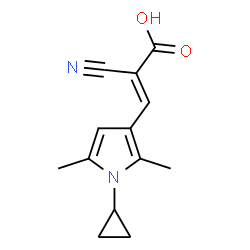 2-Propenoicacid,2-cyano-3-(1-cyclopropyl-2,5-dimethyl-1H-pyrrol-3-yl)-(9CI)结构式
