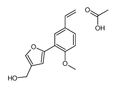 acetic acid,[5-(5-ethenyl-2-methoxyphenyl)furan-3-yl]methanol Structure