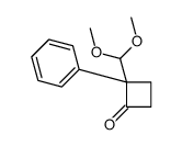 2-(dimethoxymethyl)-2-phenylcyclobutan-1-one结构式