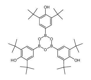 tris(3,5-di-tert-butyl-4-hydroxyphenyl)boroxin Structure