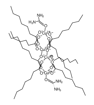 [(Cu2(O2CC6H13)4(urea))2] Structure