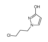 2-(3-chloropropyl)-1H-pyrazol-5-one结构式