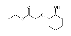 trans-2-hydroxycyclohexyl(carboethoxy)methyl sulfide Structure