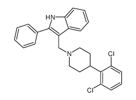 3-[[4-(2,6-dichlorophenyl)piperidin-1-yl]methyl]-2-phenyl-1H-indole Structure