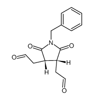 [(3R,4S)-1-Benzyl-2,5-dioxo-4-(2-oxo-ethyl)-pyrrolidin-3-yl]-acetaldehyde Structure