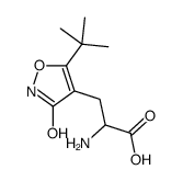 3-[3-Hydroxy-5-(2-methyl-2-propanyl)-1,2-oxazol-4-yl]alanine结构式