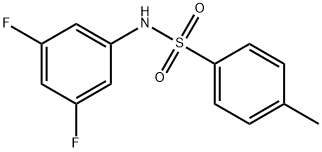 N-(3,5-二氟苯基)-4-甲基苯磺酰胺结构式