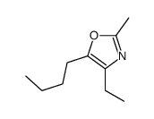 5-butyl-4-ethyl-2-methyl-1,3-oxazole结构式