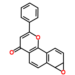 6-Phenyl-1a,9a-dihydro-4H-[1]benzoxireno[2,3-h]chromen-4-one结构式