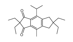 2,2,6,6-tetraethyl-4-isopropyl-8-methyl-6,7-dihydro-5H-s-indacene-1,3-dione Structure