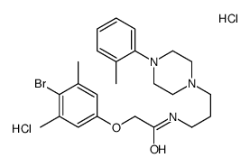 2-(4-bromo-3,5-dimethylphenoxy)-N-[3-[4-(2-methylphenyl)piperazin-1-yl]propyl]acetamide,dihydrochloride Structure