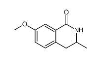 7-methoxy-3-methyl-3,4-dihydro-2H-isoquinolin-1-one结构式