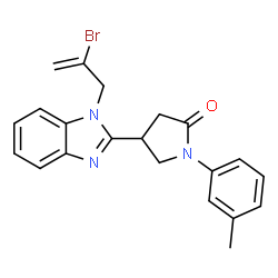 4-[1-(2-bromo-2-propenyl)-1H-benzimidazol-2-yl]-1-(3-methylphenyl)-2-pyrrolidinone structure