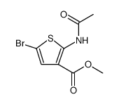 3-Thiophenecarboxylic acid, 2-(acetylamino)-5-bromo-, methyl ester结构式