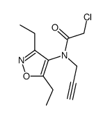 2-chloro-N-(3,5-diethyl-1,2-oxazol-4-yl)-N-prop-2-ynylacetamide Structure