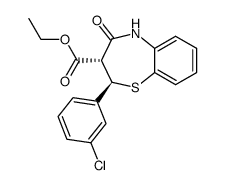 ethyl (2R,3S)-2-(3-chlorophenyl)-4-oxo-2,3,4,5-tetrahydrobenzo[b][1,4]thiazepine-3-carboxylate Structure