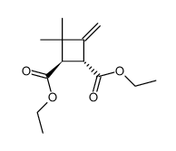 (1R,2R)-3,3-Dimethyl-4-methylene-cyclobutane-1,2-dicarboxylic acid diethyl ester结构式