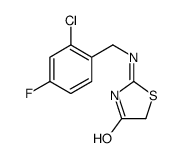 2-[(2-chloro-4-fluorophenyl)methylamino]-1,3-thiazol-4-one Structure