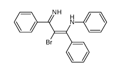 (E)-N-(2-bromo-3-imino-1,3-diphenylprop-1-en-1-yl)aniline Structure