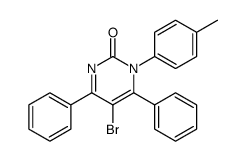 5-bromo-1-(4-methylphenyl)-4,6-diphenylpyrimidin-2-one结构式