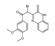3-[1-bromo-2-(3,4-dimethoxyphenyl)-2-oxoethyl]-1H-quinoxalin-2-one结构式