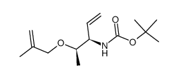 tert-butyl ((3R,4R)-4-((2-methylallyl)oxy)pent-1-en-3-yl)carbamate Structure