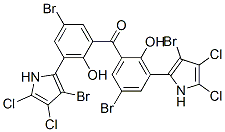 (4,5-Dichloro-3-bromo-1H-pyrrole-2-yl)(2-hydroxy-5-bromophenyl) ketone结构式