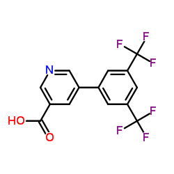 5-[3,5-Bis(trifluoromethyl)phenyl]nicotinic acid Structure