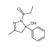 1-(5-hydroxy-3-methyl-5-phenyl-4H-pyrazol-1-yl)propan-1-one结构式