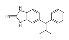 6-(2-methyl-1-phenylprop-1-enyl)-1H-benzimidazol-2-amine结构式