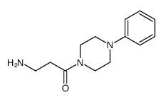 1-Propanone, 3-amino-1-(4-phenyl-1-piperazinyl)结构式