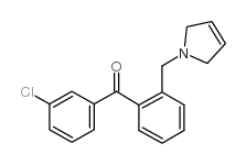3'-CHLORO-2-(3-PYRROLINOMETHYL) BENZOPHENONE结构式