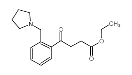 ETHYL 4-OXO-4-[2-(PYRROLIDINOMETHYL)PHENYL]BUTYRATE结构式