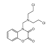 4-{[Bis-(2-chloro-ethyl)-amino]-methyl}-4H-benzo[1,4]oxazine-2,3-dione Structure