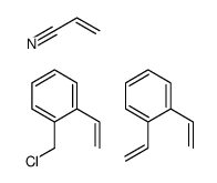 1,2-bis(ethenyl)benzene,1-(chloromethyl)-2-ethenylbenzene,prop-2-enenitrile Structure