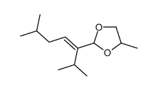 2-(2,6-dimethylhept-3-en-3-yl)-4-methyl-1,3-dioxolane结构式