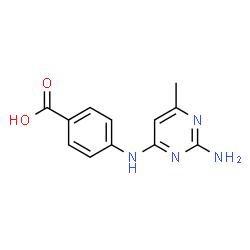 2-Amino-4-(p-carboxyanilino)-6-methylpyrimidine Structure